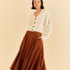 Clothing Farm Rio | Caramel Ruffled Maxi Skirt