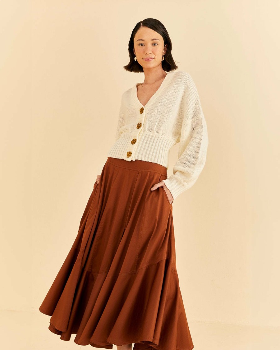 Clothing Farm Rio | Caramel Ruffled Maxi Skirt