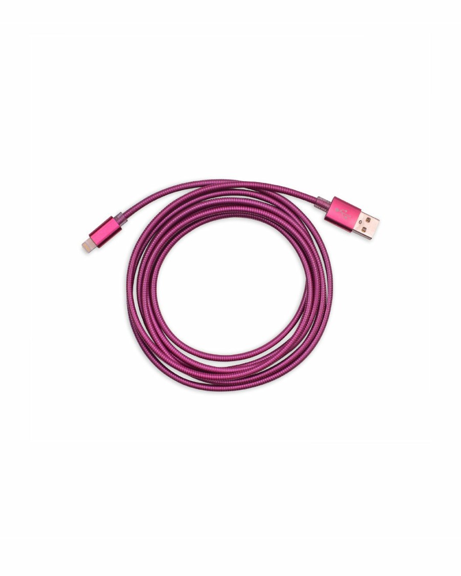 Living ban.do | Extra Long Charging Cord - Metallic Pink