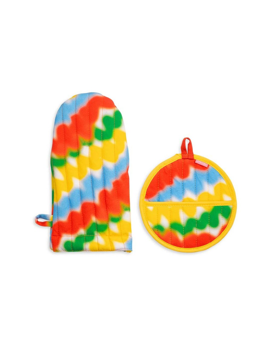 Living ban.do | Oven Mitt And Pot Holder Set - Squiggles