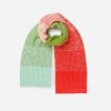 Accessories Verloop | Sunrise Sunset Waffle Scarf - Blush + Green