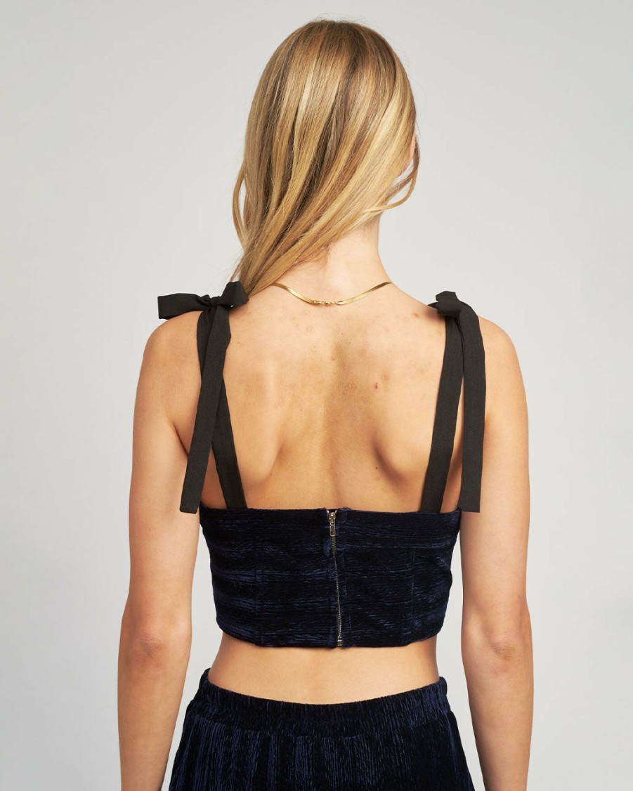 Clothing En Saison | Micah Bustier Top - Navy