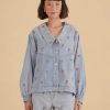 Clothing Farm Rio | Rose Embroidery Denim Jacket