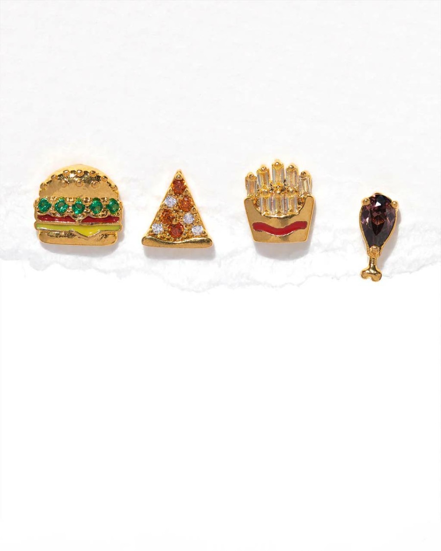 Accessories Girls Crew | Lunch Is On Us Stud Earring Set