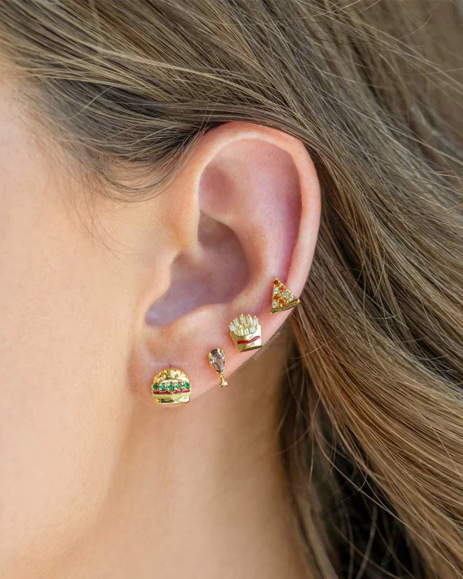 Accessories Girls Crew | Lunch Is On Us Stud Earring Set