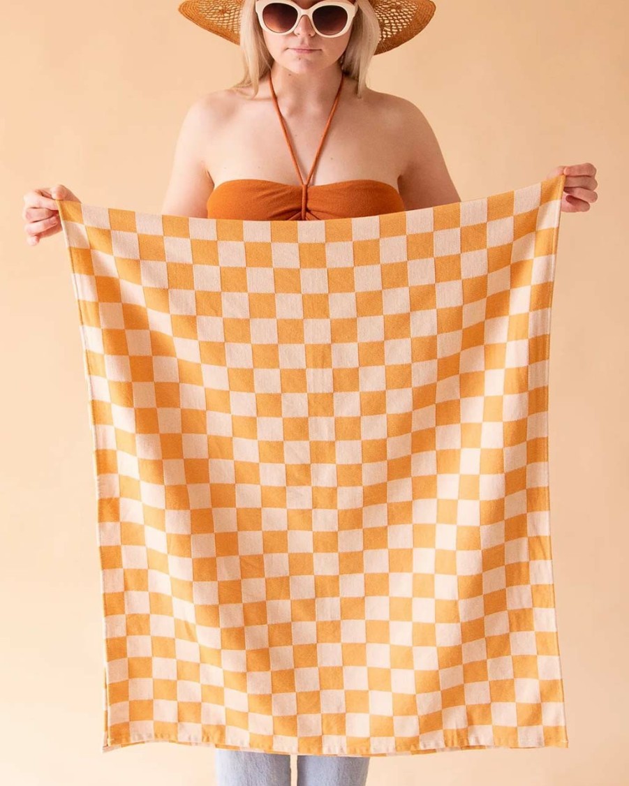 Living Sunshine Studios | Sand Resistant Beach Towel - Checker