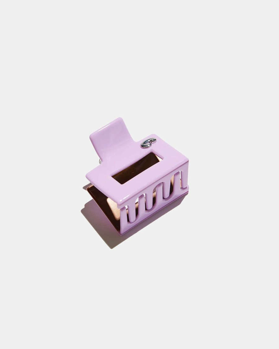 Accessories Chunks | Midi Box Claw Clip - Lilac + Brown