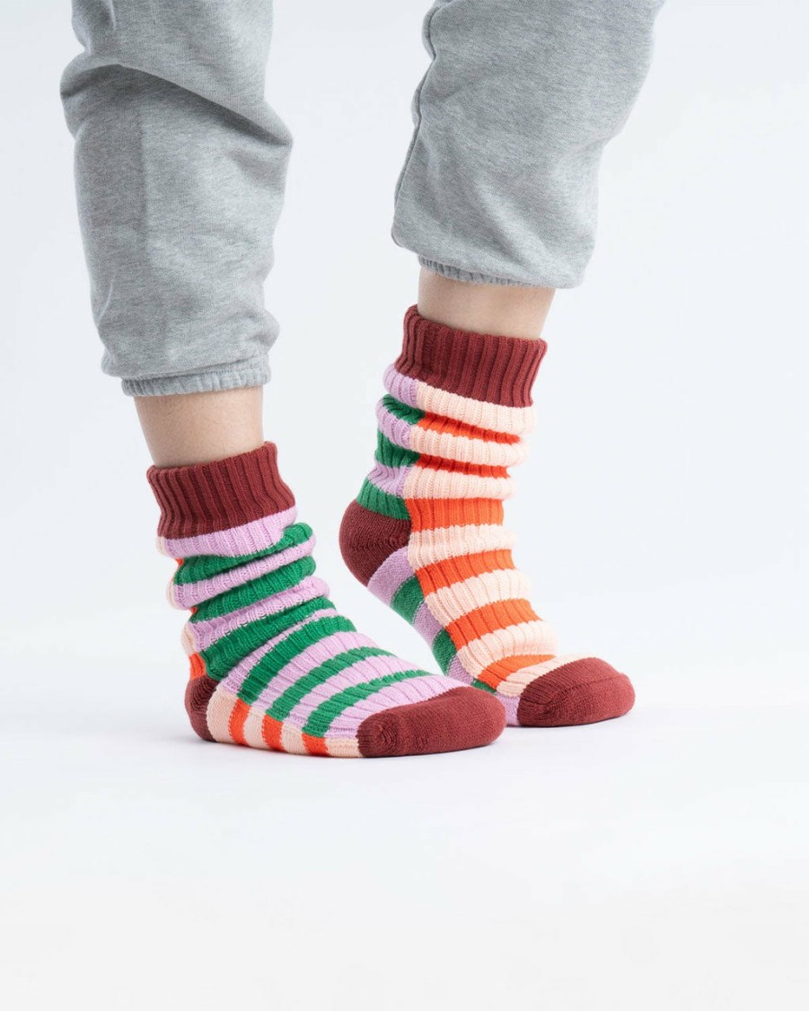 Accessories Verloop | Super Stripe House Socks - Kelly Lilac