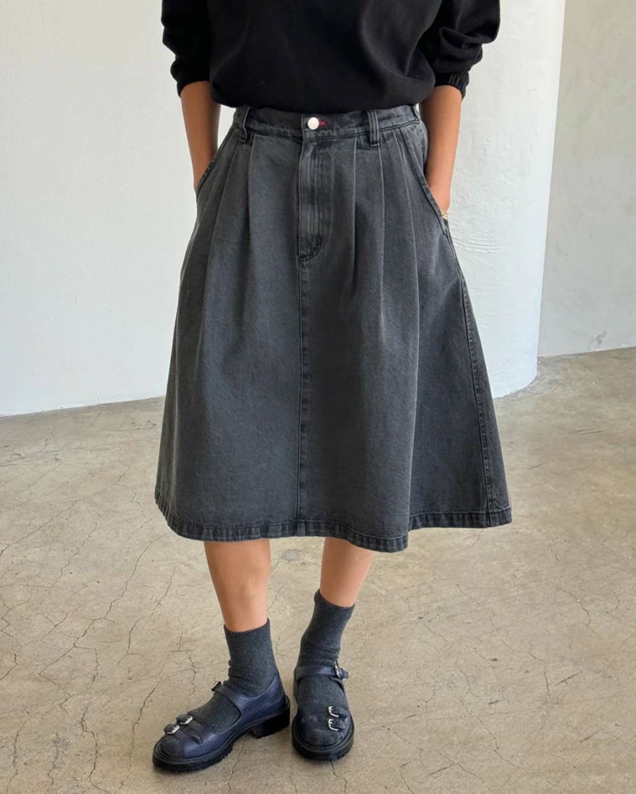 Clothing Le Bon Shoppe | Farm Girl Skirt - Black Denim