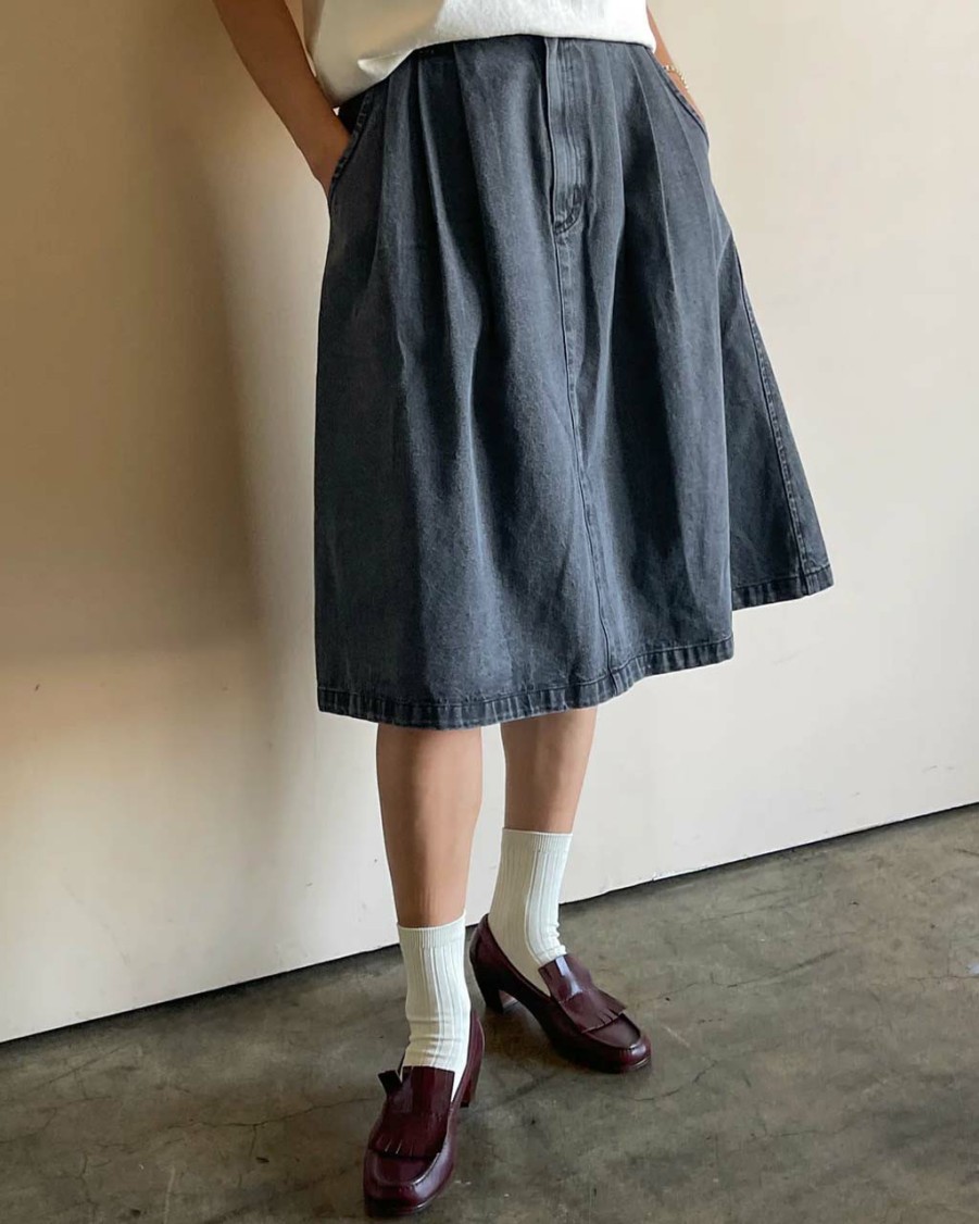 Clothing Le Bon Shoppe | Farm Girl Skirt - Black Denim