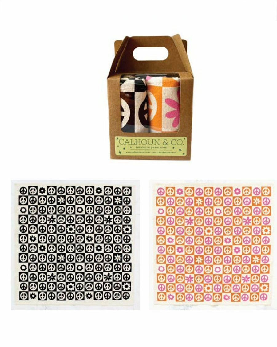 Living Calhoun u0026 Co | Tea Towel Bundle - Peace Please Checkers