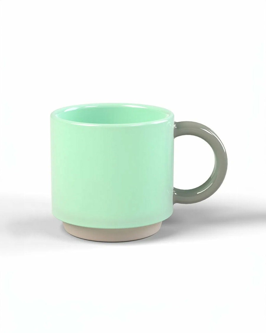 Living Lund London | Stacking Skittle Mug - Mint & Dark Grey