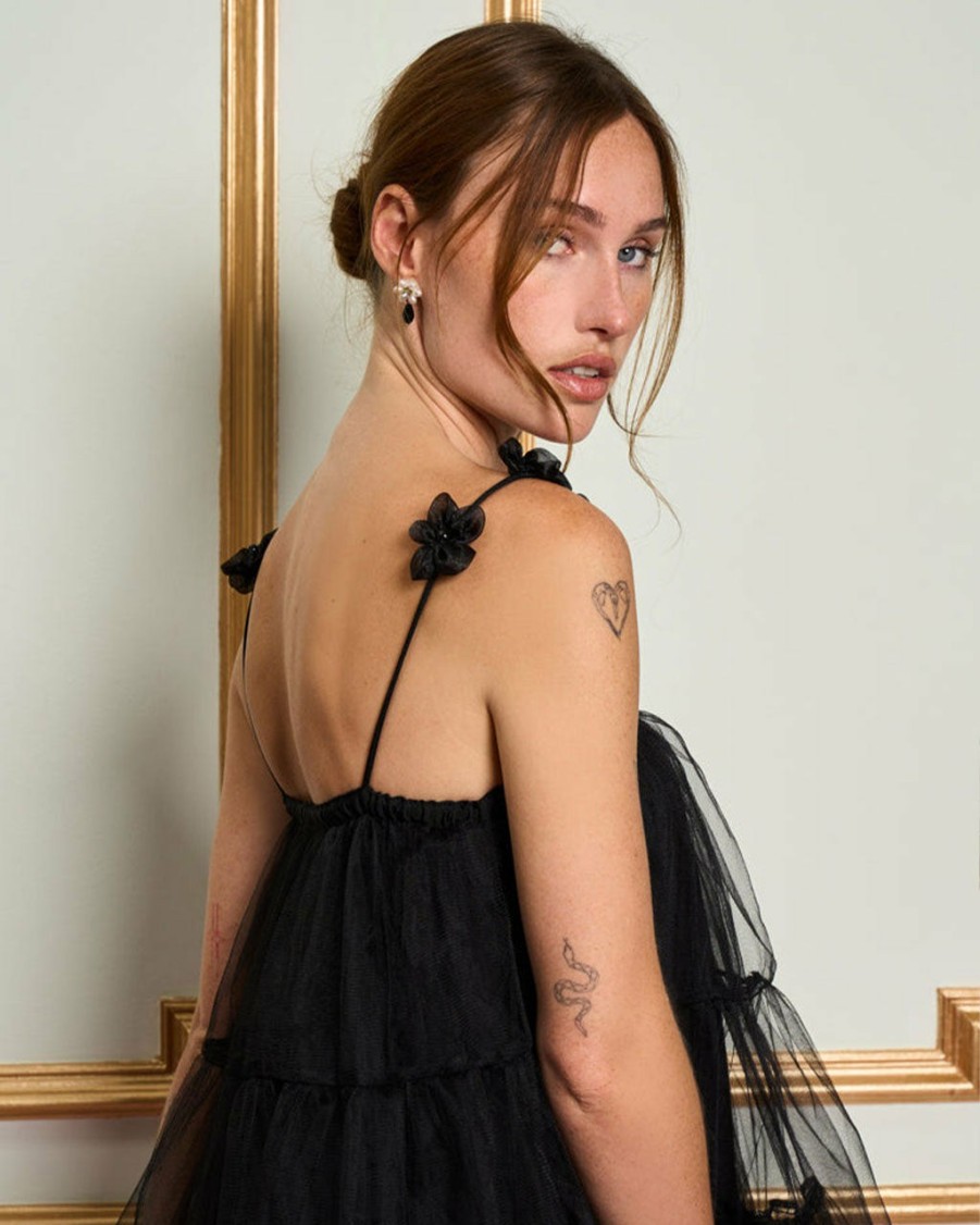 Clothing Sister Jane | Aurore Tulle Cami Dress - Coal Black