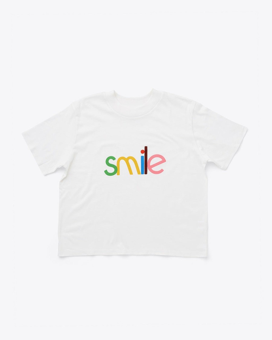 Clothing ban.do | Smile Boxy Tee - Ivory