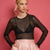 Clothing Sister Jane | Dream Spotted Dove Mesh Top