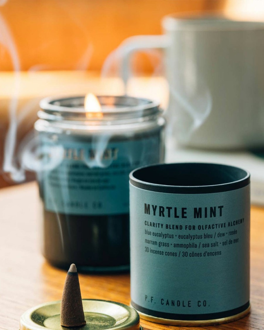 Living P.F Candle | Alchemy Incense Cones - Myrtle Mint