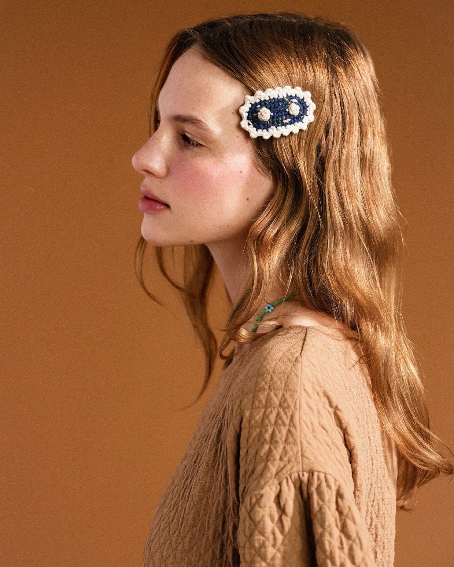 Accessories Hansel From Basel | Polly Crochet Hair Clips - Yellow Multi